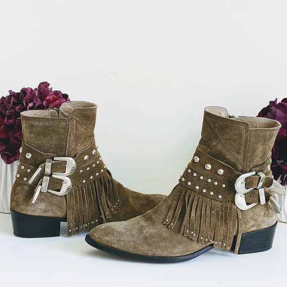 ❤️Sale♥️ Toral Fringe Buckle Ankle Booties - Picture 2 of 8